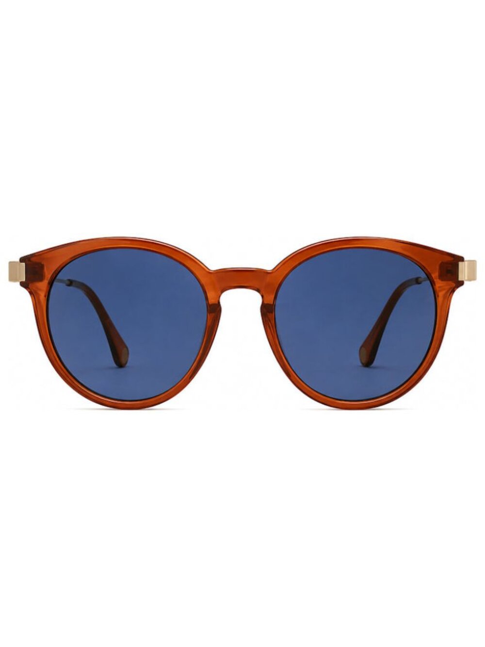 BCBG 3067CE-200 Women's Shiny Milky Orange Brown Frame / Blue Lens Sunglasses